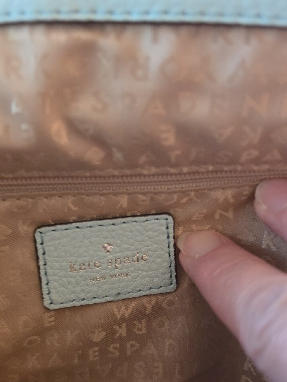 kate spade Quilted Pale Blue Shoulder Bag with Gold Hardware - Picture 8 of 13